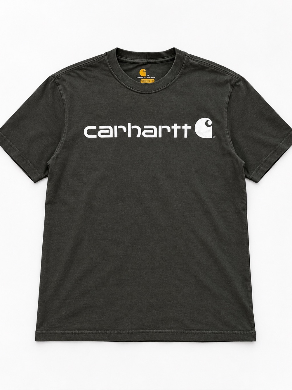 Carhartt Black Short-Sleeve Logo Tee with White Script